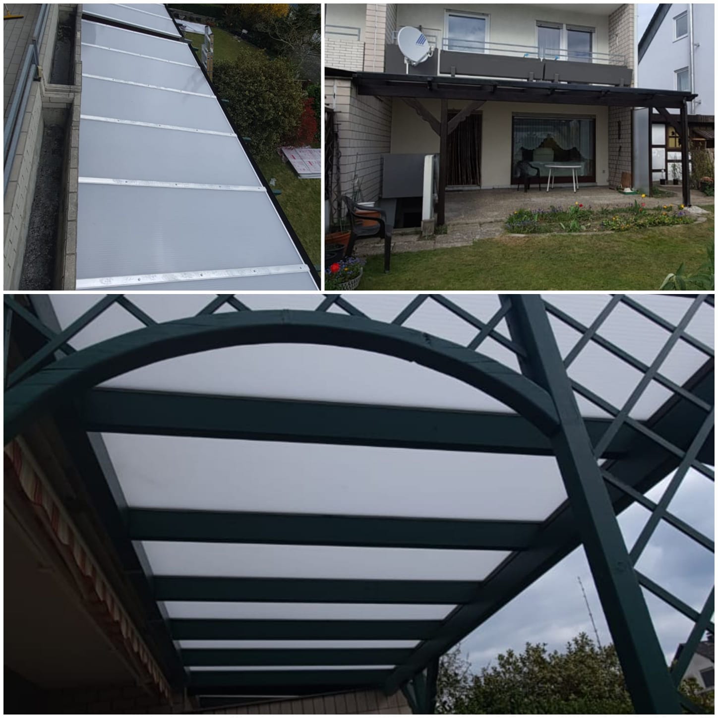In Rodgau Stegplatten verlegen, Modernisieren. Terrasse überdachung mit Stegplatten.